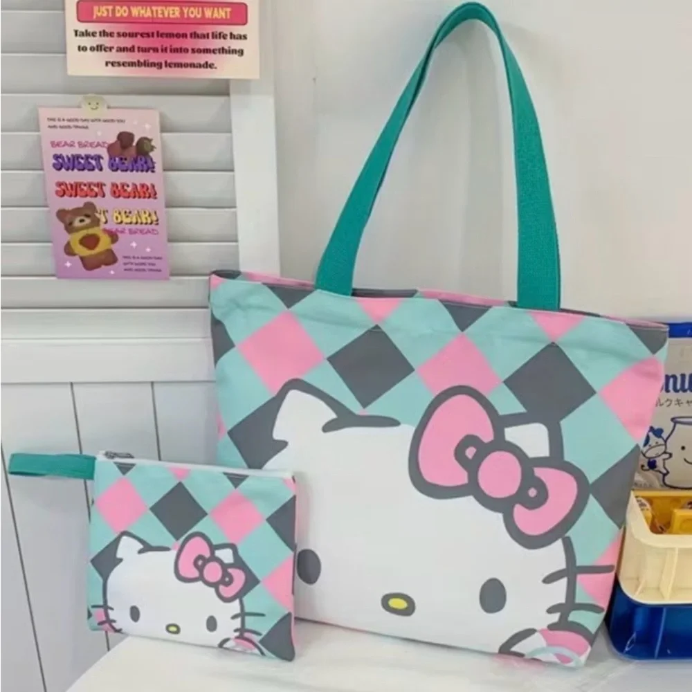 ❤️❤️SANRIO MYSTERY BUNDLE with Hello Kitty zippered Canvas Tote & zippered Pouch